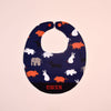Handmade Bib - Animal Parade (Navy)