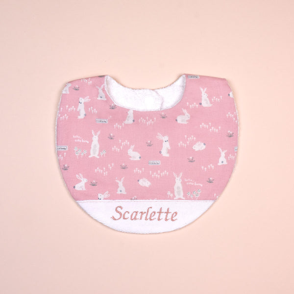 Handmade Bib - Bunny Tales (Pink)