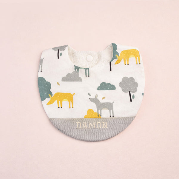 Handmade Bib - Foxy Forest