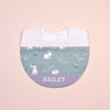 Handmade Bib - Little Bunny (green)