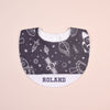 Handmade Bib - Rocket Dreams (charcoal)
