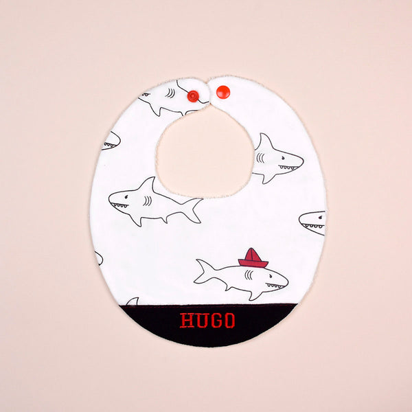 Handmade Bib - Shark Attack