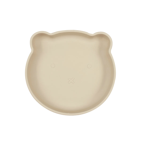 Bear Silicone Plate - Cream