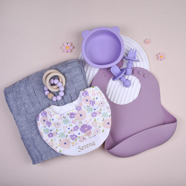 Lilac Garden Newborn & Feeding Gift Set