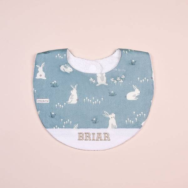 Handmade Bib - Bunny Tales (Green)