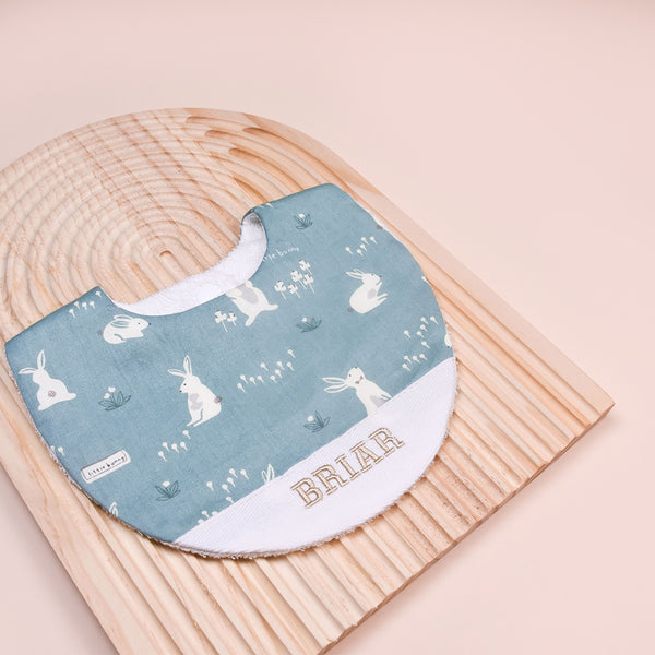 Handmade Bib - Bunny Tales (Green)