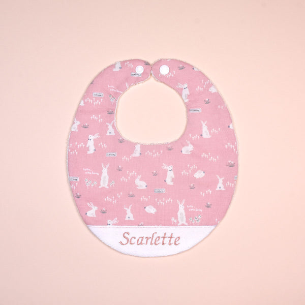 Handmade Bib - Bunny Tales (Pink)
