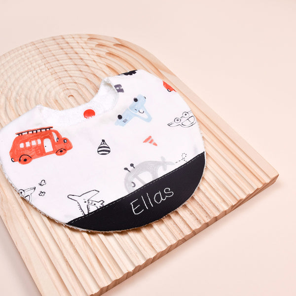Handmade Bib - Busy Engines
