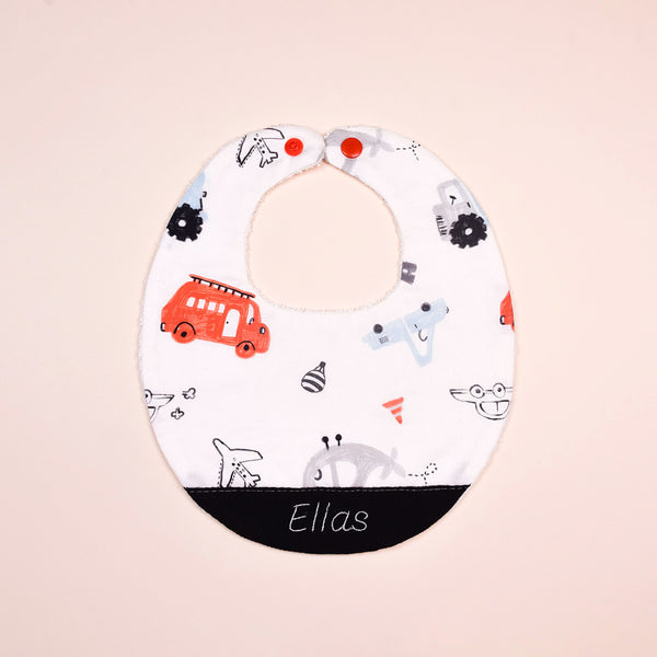 Handmade Bib - Busy Engines