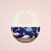 Handmade Bib - Dino Trail (Navy)