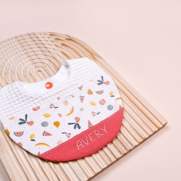 Handmade Bib - Fruits & Waffle