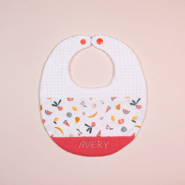 Handmade Bib - Fruits & Waffle