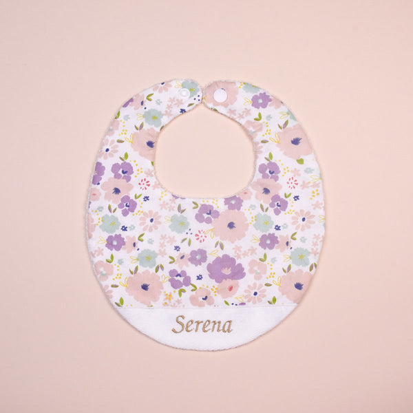 Handmade Bib - Lilac Garden