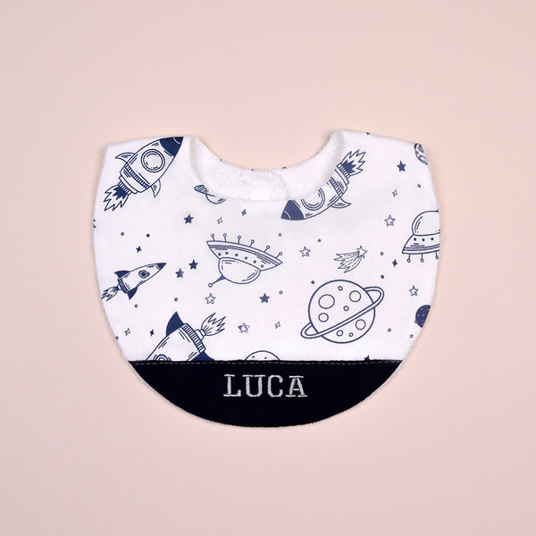 Handmade Bib - Little Astronaut (Navy)