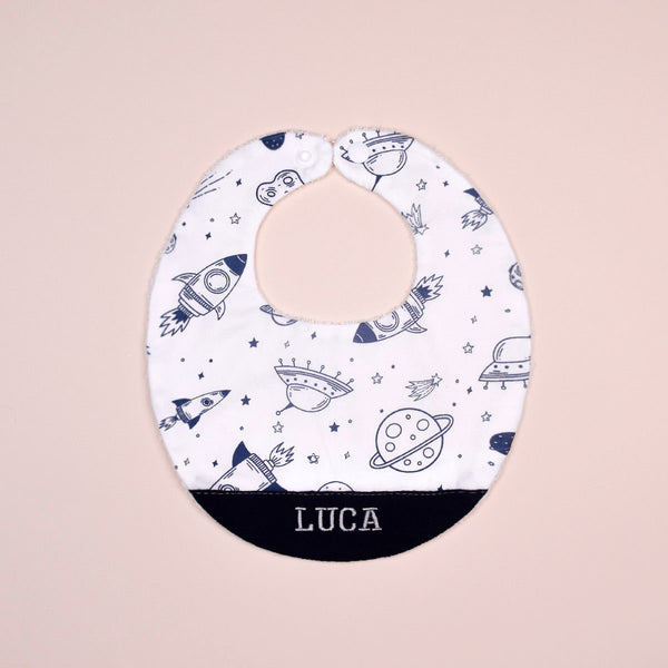 Handmade Bib - Little Astronaut (Navy)