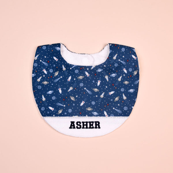Handmade Bib - Midnight Orbit