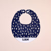 Handmade Bib - Panda Parade (Navy)