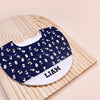 Handmade Bib - Panda Parade (Navy)