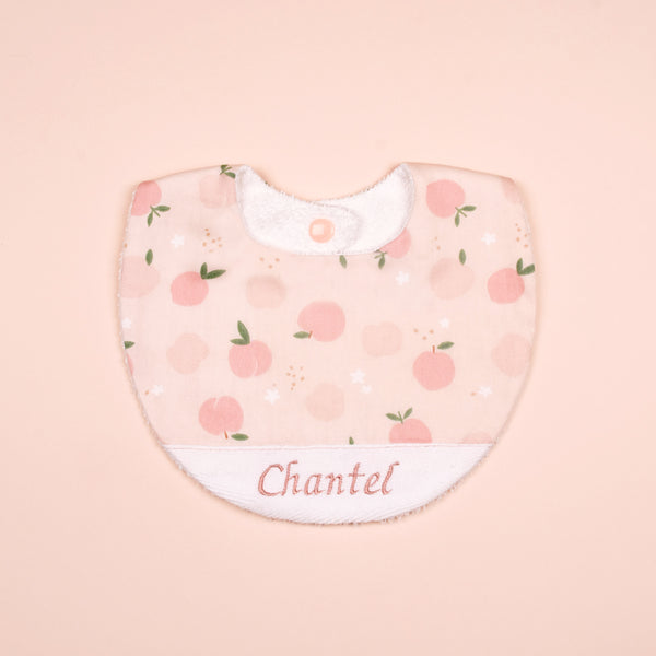 Handmade Bib - Pretty as Peach