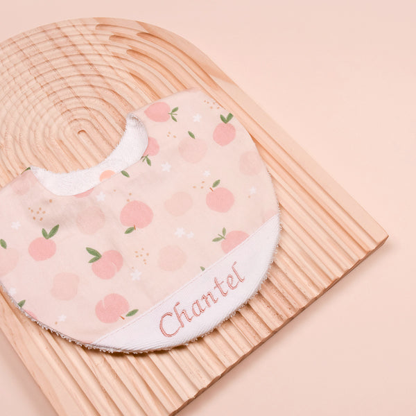 Handmade Bib - Pretty as Peach