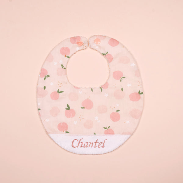 Handmade Bib - Pretty as Peach