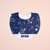Handmade Bib - Rocket Dreams (navy)