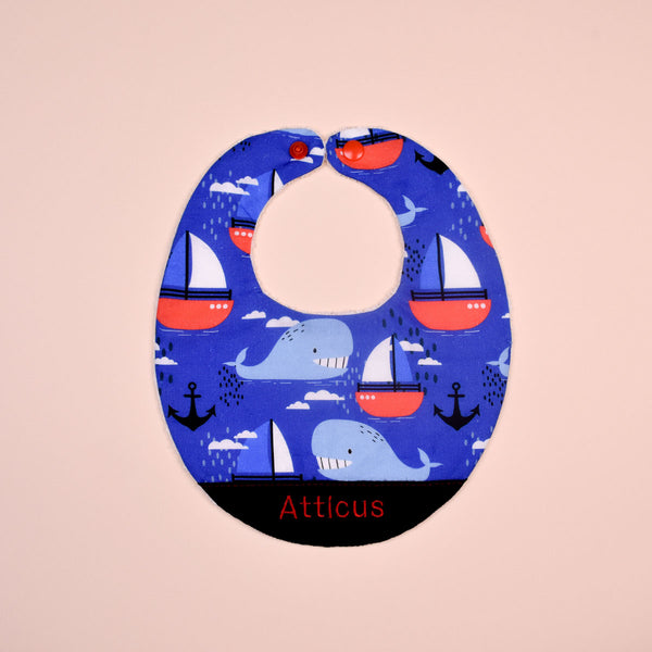 Handmade Bib - Sail-a-Whale