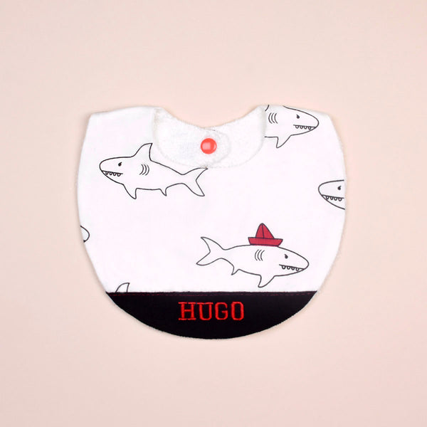 Handmade Bib - Shark Attack