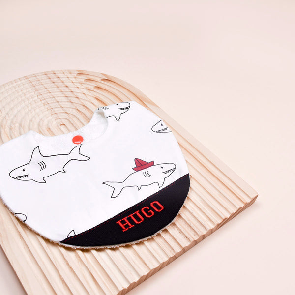 Handmade Bib - Shark Attack