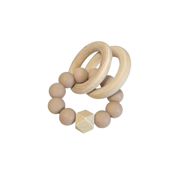 Beaded Rattle - Beige