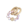 Beaded Rattle - Marbled Pink