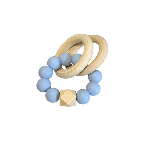 Beaded Rattle - Sky Blue
