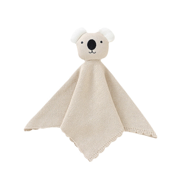 Knitted Animal Comforter - Beige Koala