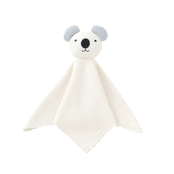 Knitted Animal Comforter - White Koala