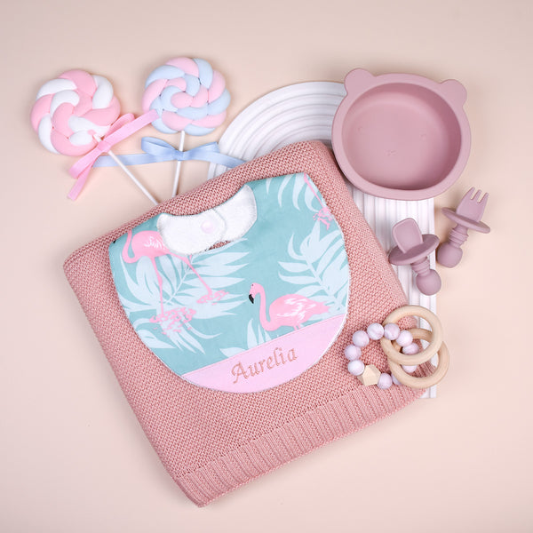 Pink Flamingo Newborn & Feeding Gift Set